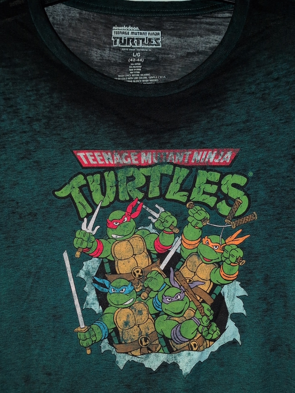Nickelodeon Teenage Mutant Ninja Turtles Black and Green Graphic Tee